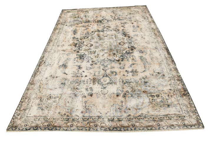5' 8 x 8' 7 Hand Knotted Ultra Vintage Persian Wool Rug