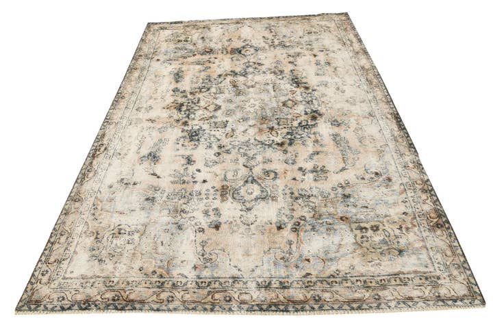 Detail image of 5' 8 x 8' 7 Hand Knotted Ultra Vintage Persian Wool Rug