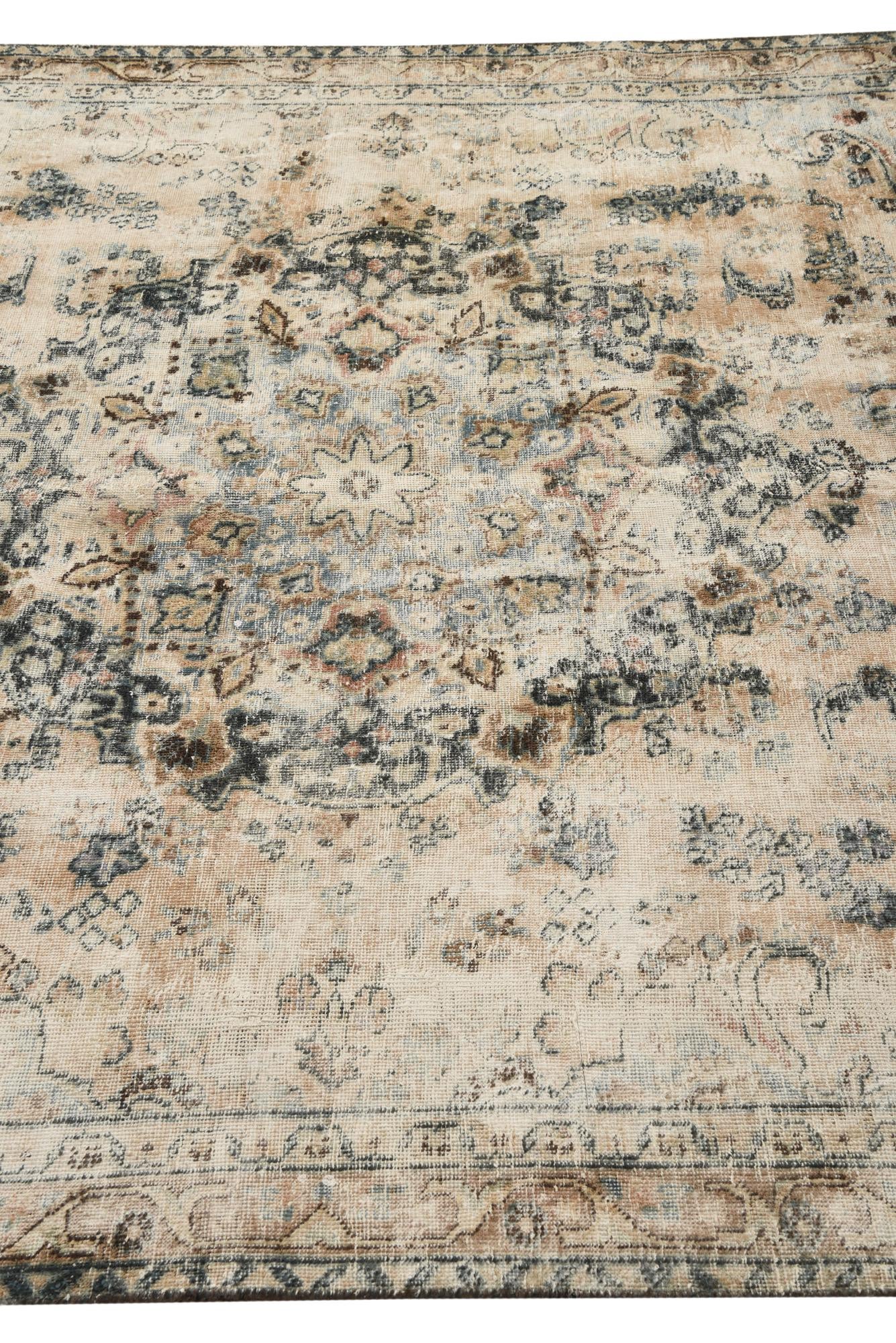 5' 8 x 8' 7 Hand Knotted Ultra Vintage Persian Wool Rug