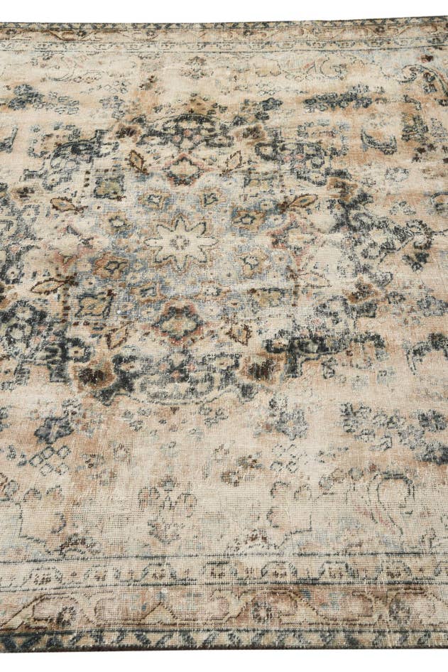 Detail image of 5' 8 x 8' 7 Hand Knotted Ultra Vintage Persian Wool Rug