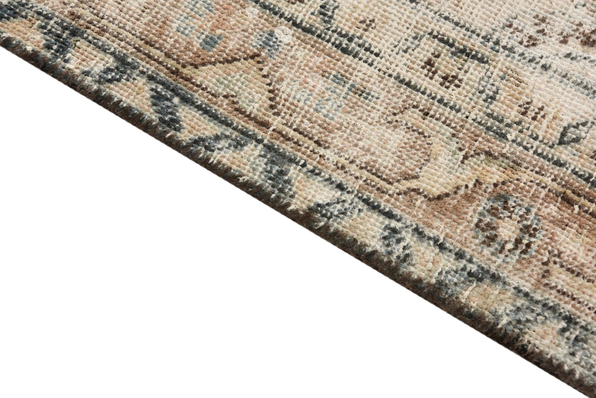 5' 8 x 8' 7 Hand Knotted Ultra Vintage Persian Wool Rug