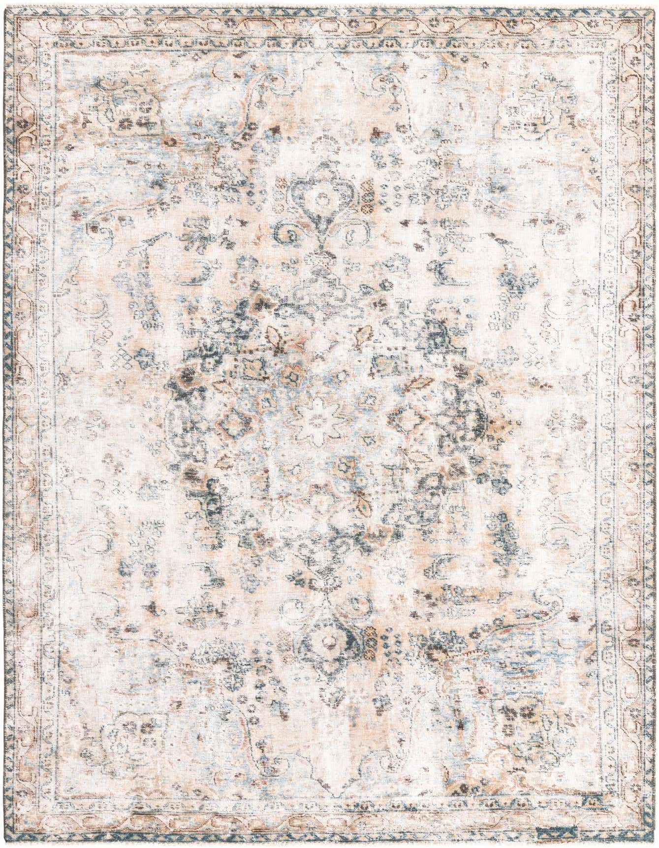 Primary image 5' 8 x 8' 7  Hand Knotted Ultra Vintage Persian Wool Rug