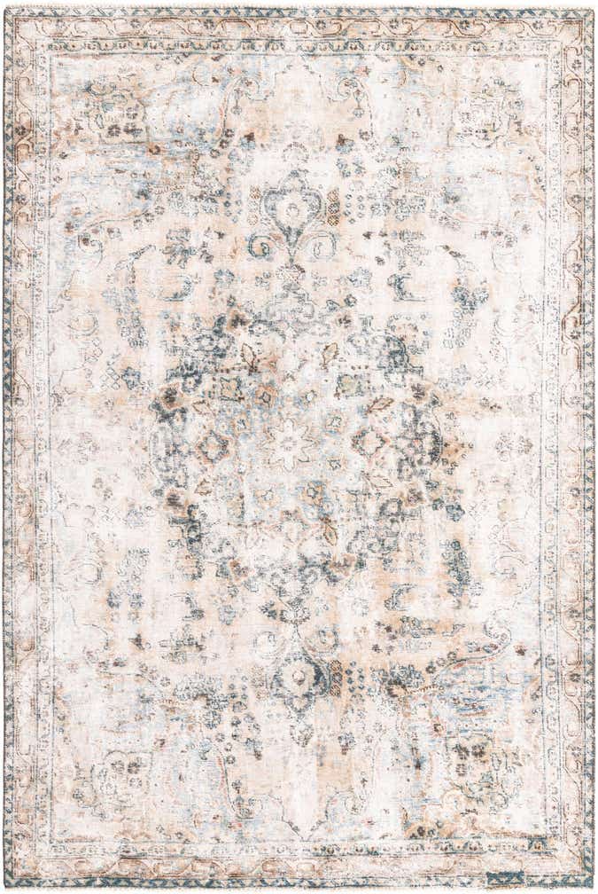 5' 8 x 8' 7 Hand Knotted Ultra Vintage Persian Wool Rug