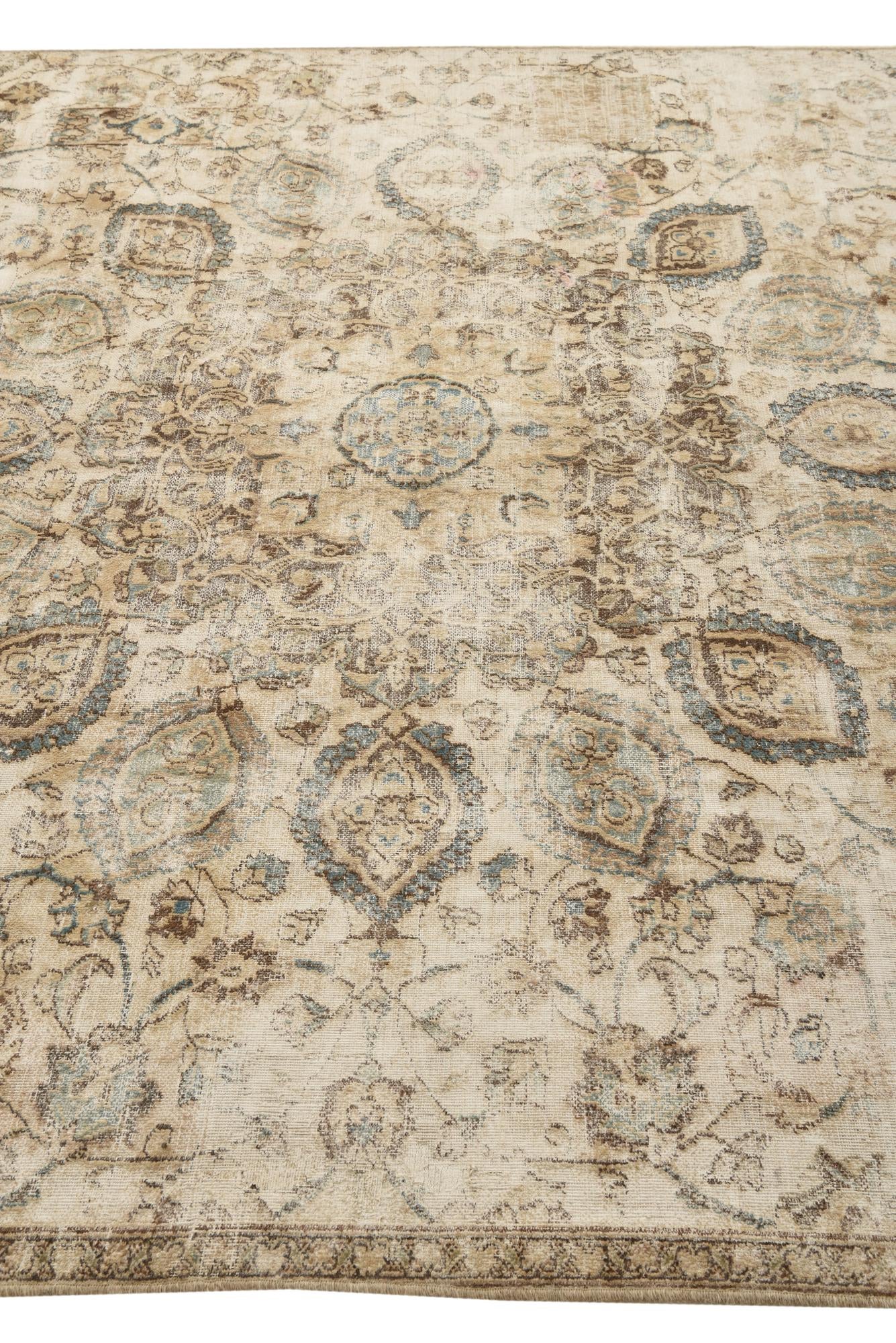 7' 1 x 10' Hand Knotted Ultra Vintage Persian Wool Rug