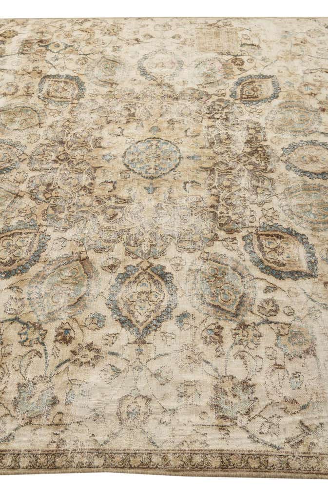 7' 1 x 10' Hand Knotted Ultra Vintage Persian Wool Rug