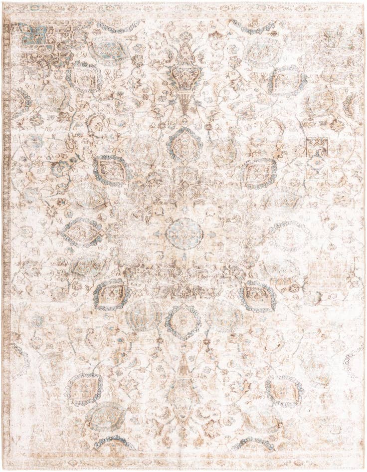 Detail image of 7' 1 x 10' Hand Knotted Ultra Vintage Persian Wool Rug