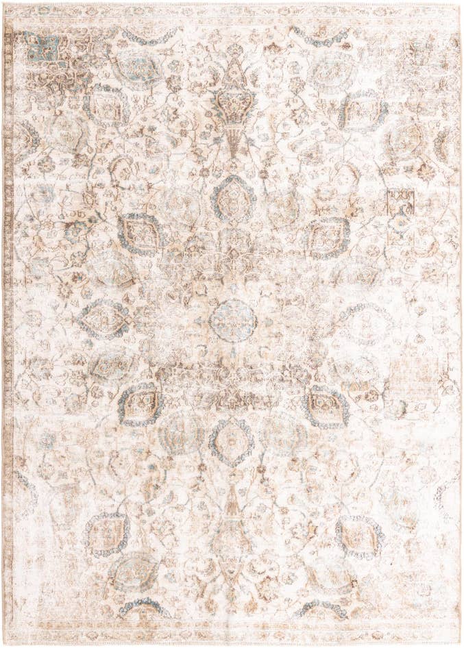 Detail image of 7' 1 x 10' Hand Knotted Ultra Vintage Persian Wool Rug