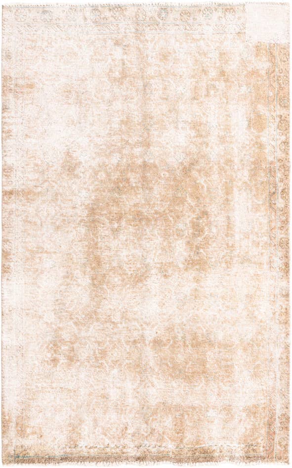 Detail image of 3' 10 x 6' 3 Hand Knotted Ultra Vintage Persian Wool Rug