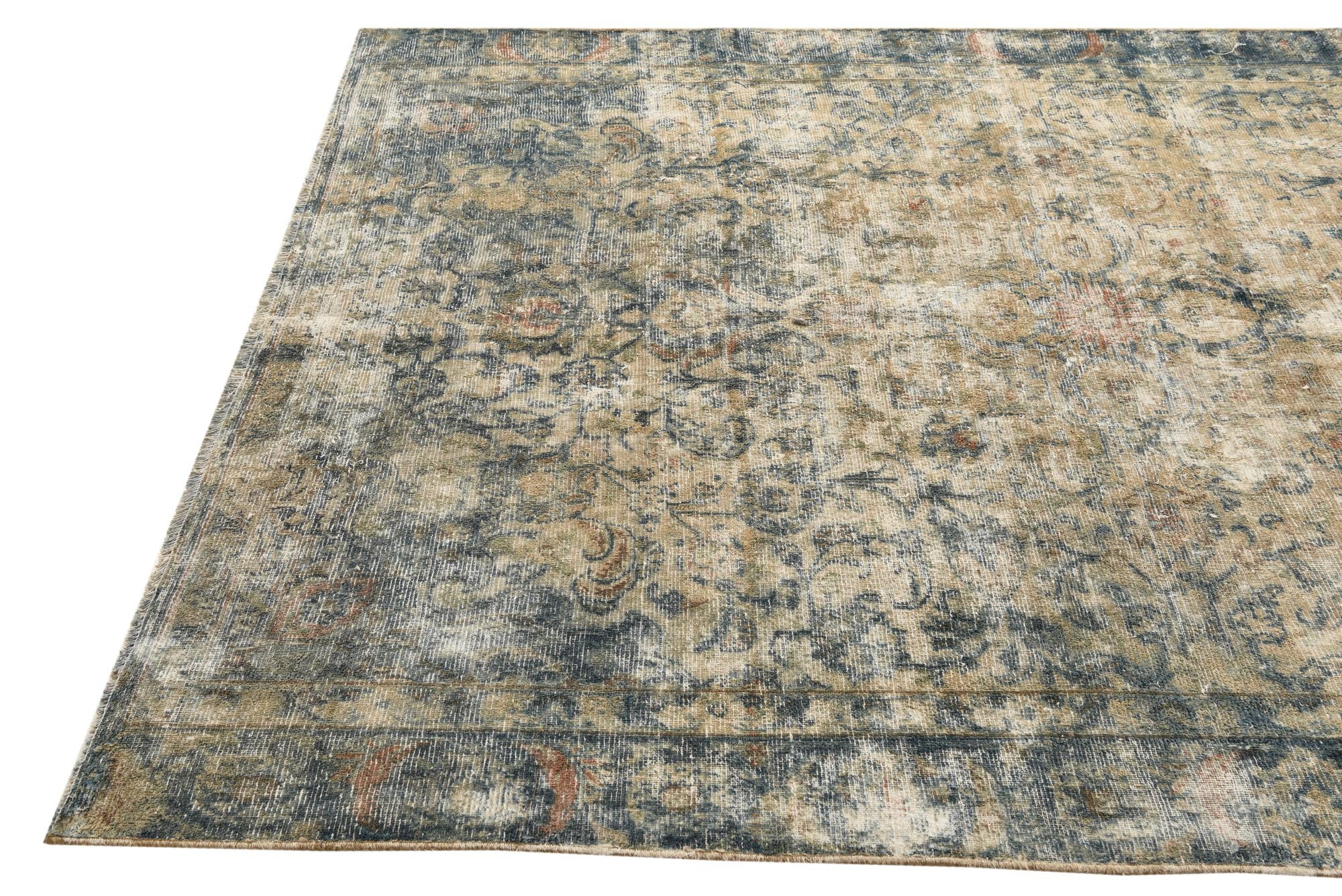 6' x 8' 9 Hand Knotted Ultra Vintage Persian Wool Rug
