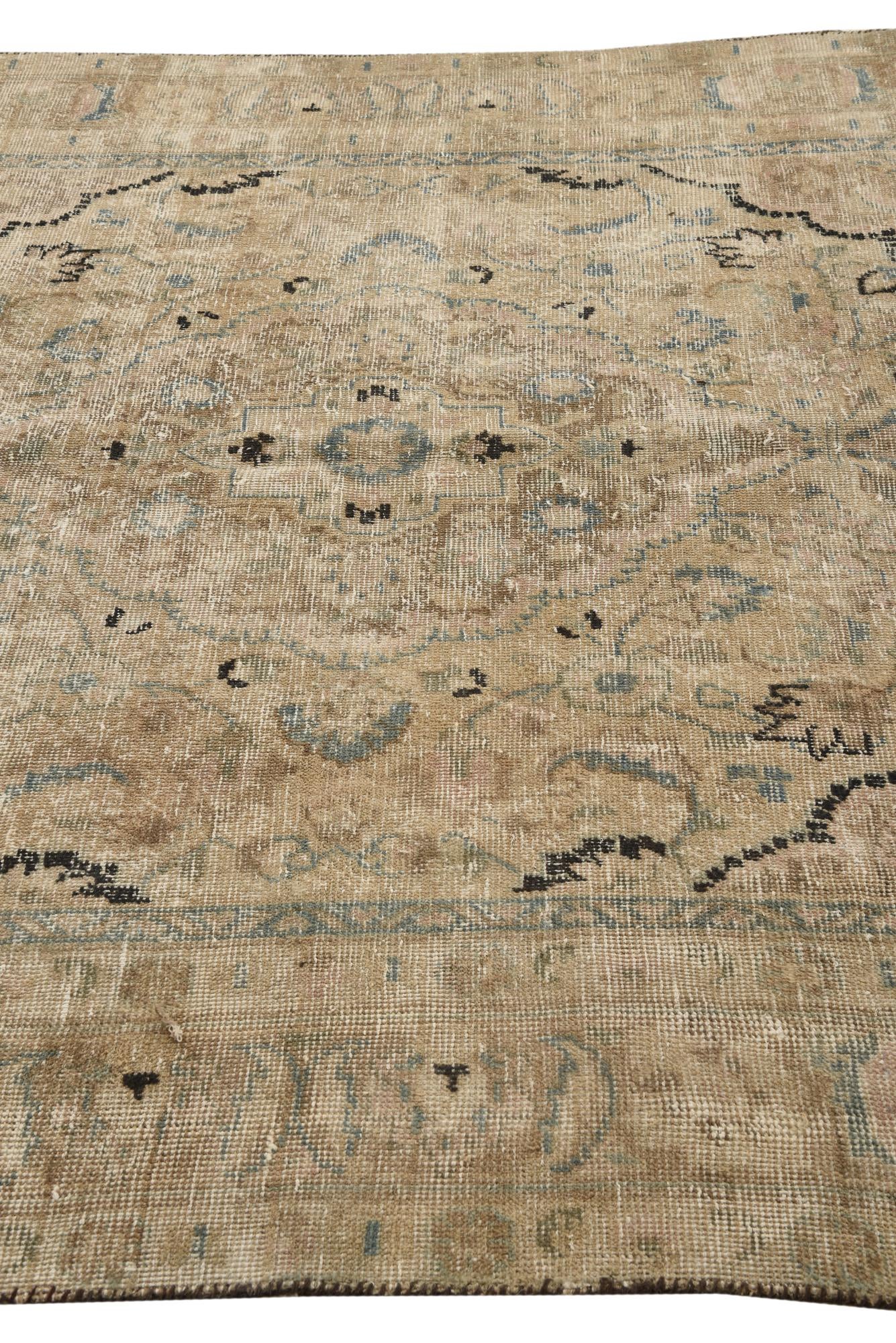 6' 2 x 9' Hand Knotted Ultra Vintage Persian Wool Rug