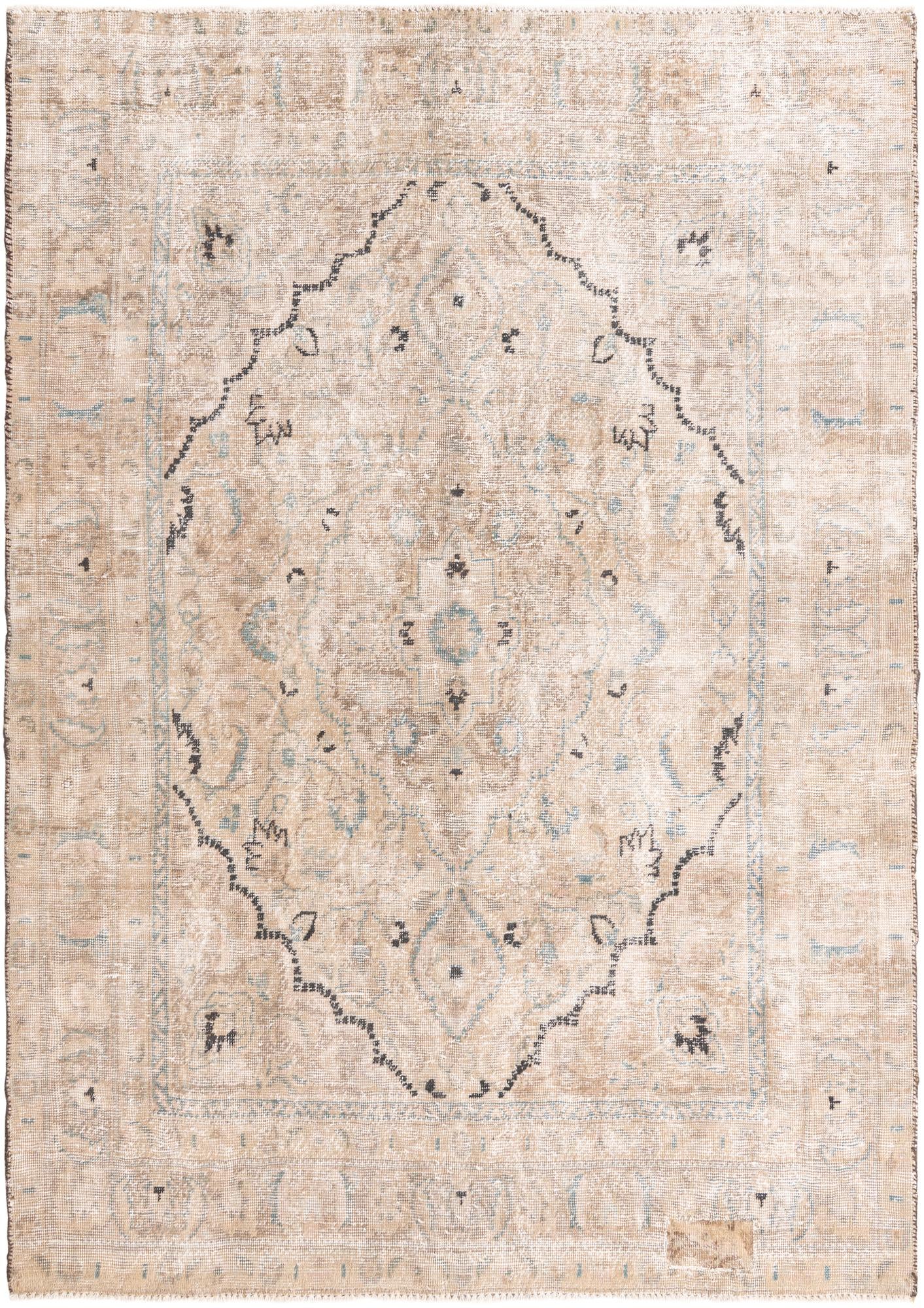 6' 2 x 9' Hand Knotted Ultra Vintage Persian Wool Rug