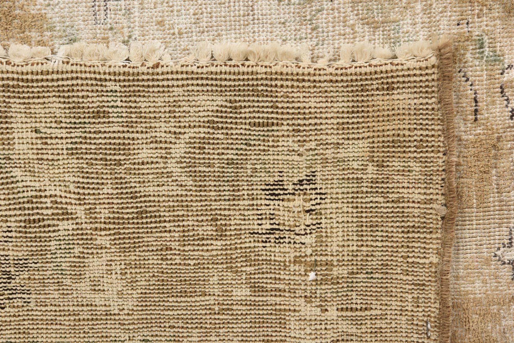 5' 8 x 8' 3 Hand Knotted Ultra Vintage Persian Wool Rug