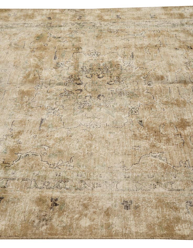 Detail image of 5' 8 x 8' 3  Hand Knotted Ultra Vintage Persian Wool Rug