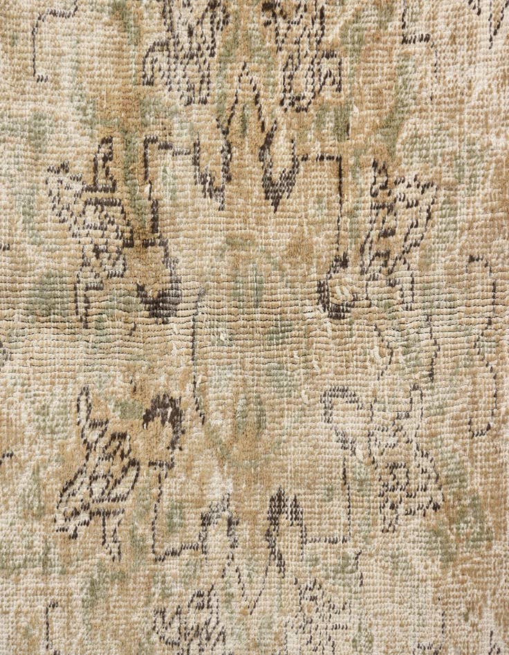 Detail image of 5' 8 x 8' 3  Hand Knotted Ultra Vintage Persian Wool Rug