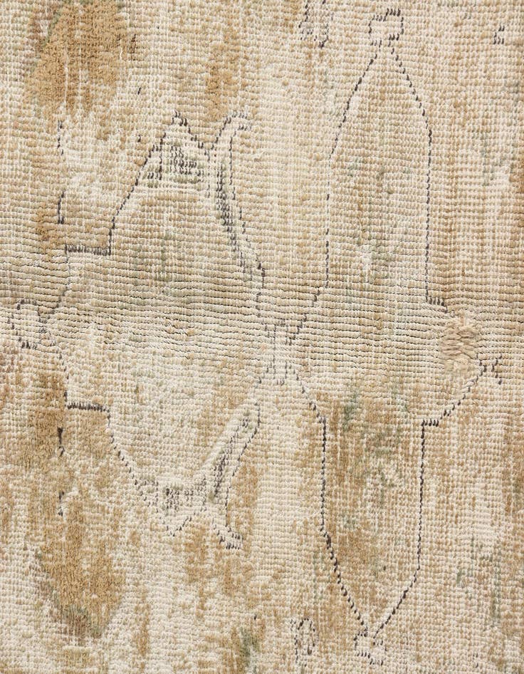 Detail image of 5' 8 x 8' 3  Hand Knotted Ultra Vintage Persian Wool Rug