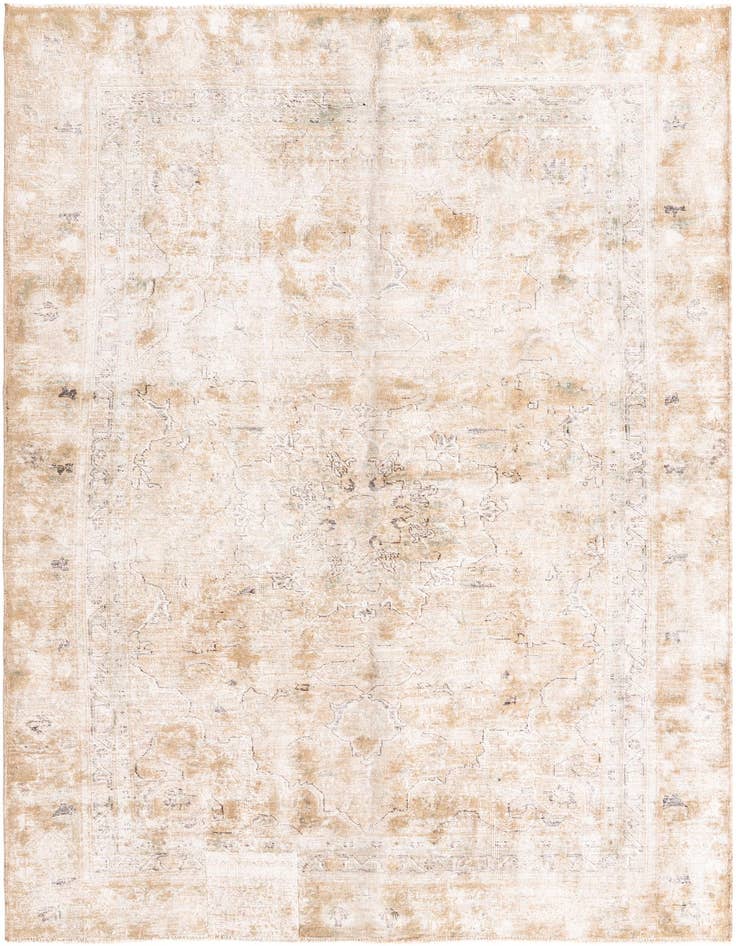 Detail image of 5' 8 x 8' 3 Hand Knotted Ultra Vintage Persian Wool Rug