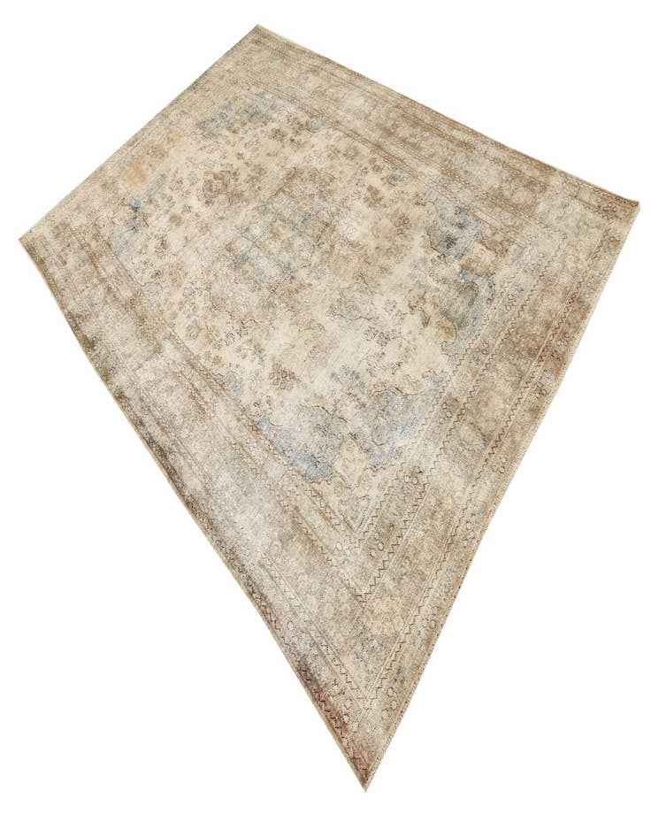 Detail image of 6' 6 x 9' 5  Hand Knotted Ultra Vintage Persian Wool Rug