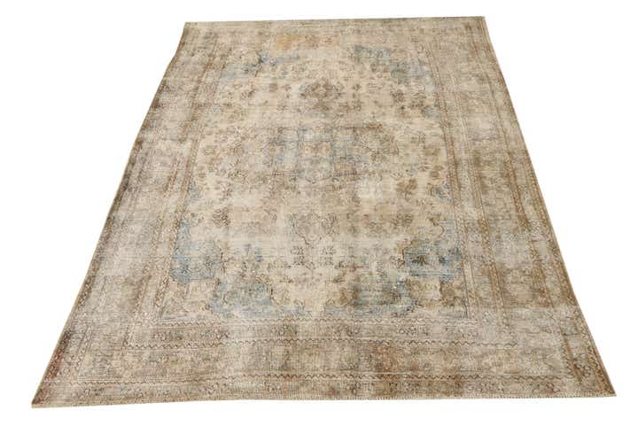 6' 6 x 9' 5 Hand Knotted Ultra Vintage Persian Wool Rug