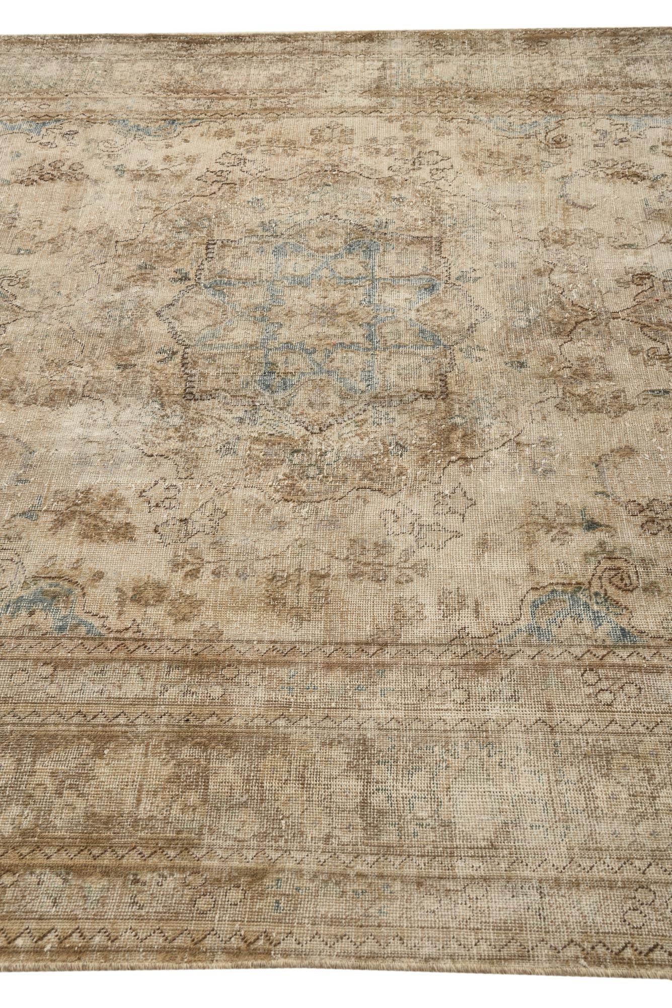 6' 6 x 9' 5 Hand Knotted Ultra Vintage Persian Wool Rug
