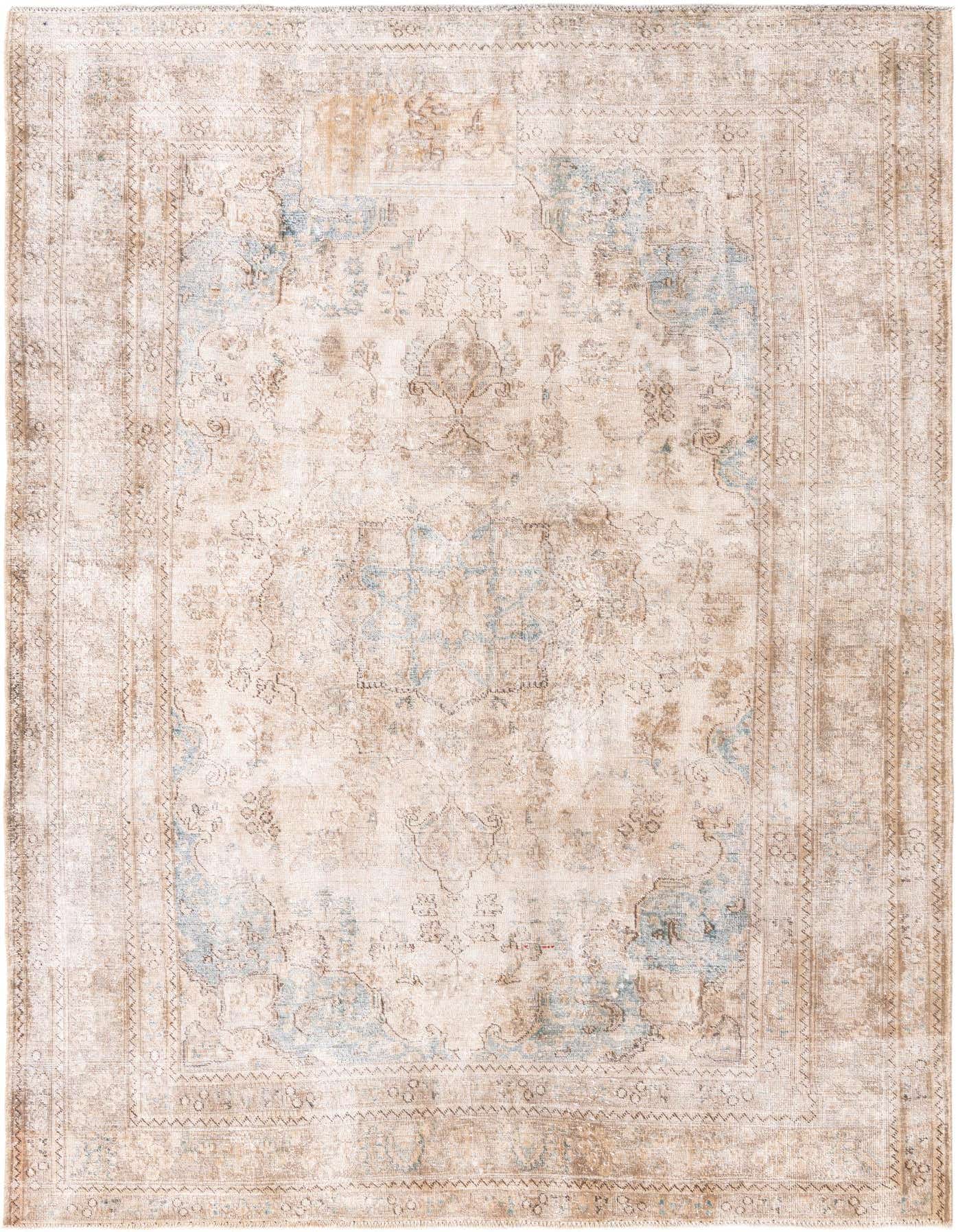 Primary image 6' 6 x 9' 5  Hand Knotted Ultra Vintage Persian Wool Rug