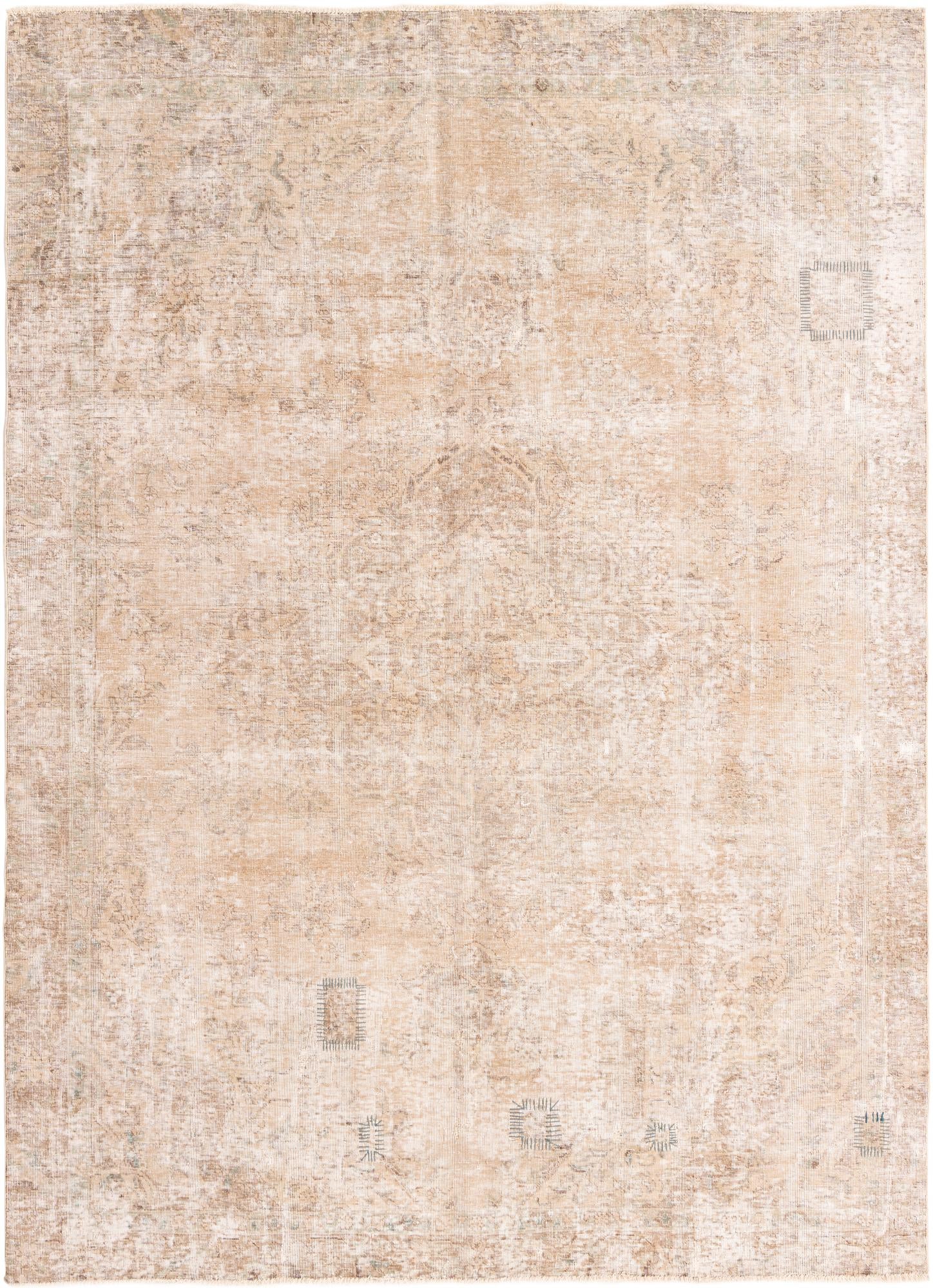 7' x 9' 9 Hand Knotted Ultra Vintage Persian Wool Rug