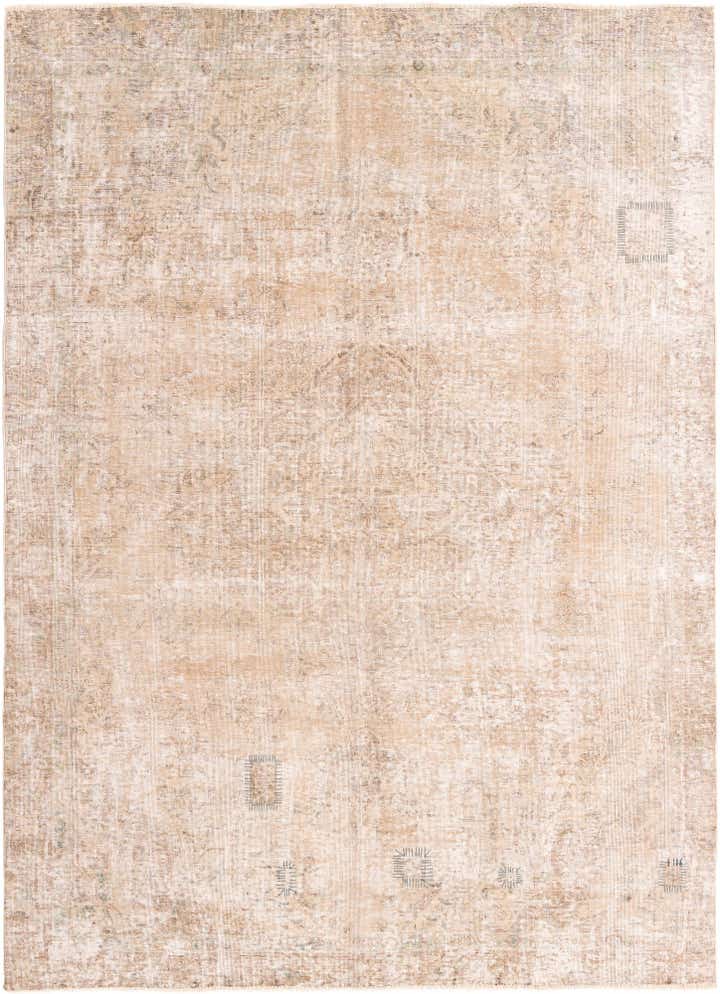 7' x 9' 9 Hand Knotted Ultra Vintage Persian Wool Rug