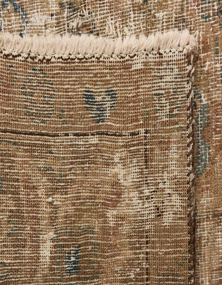 Detail image of 6' 1 x 8' 9  Hand Knotted Ultra Vintage Persian Wool Rug