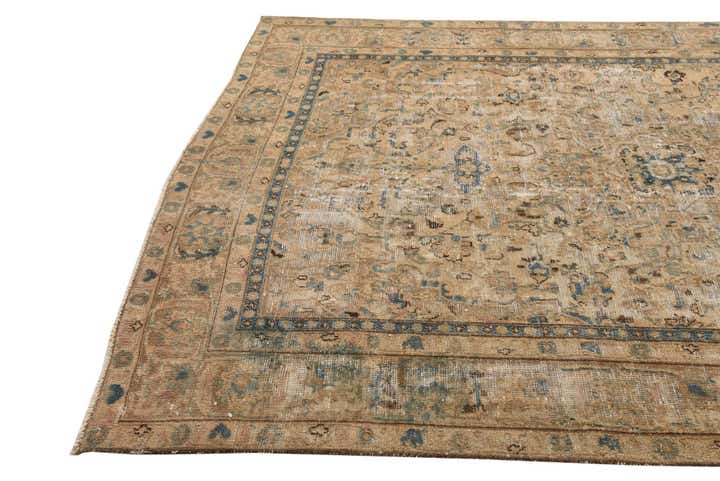 6' 1 x 8' 9 Hand Knotted Ultra Vintage Persian Wool Rug