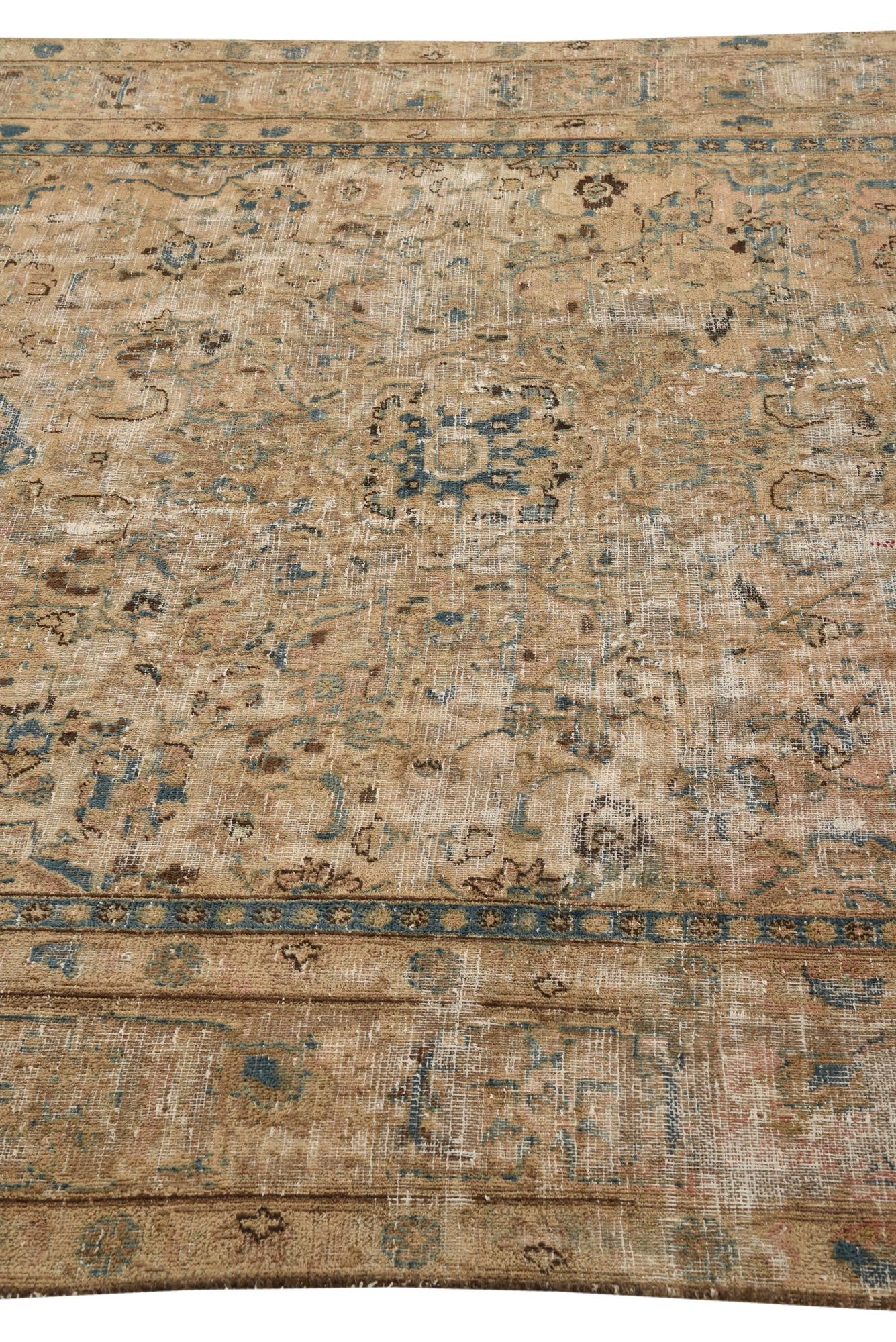 6' 1 x 8' 9 Hand Knotted Ultra Vintage Persian Wool Rug