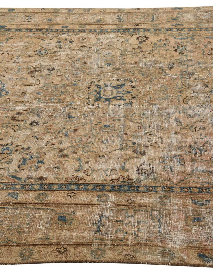 Detail image of 6' 1 x 8' 9  Hand Knotted Ultra Vintage Persian Wool Rug