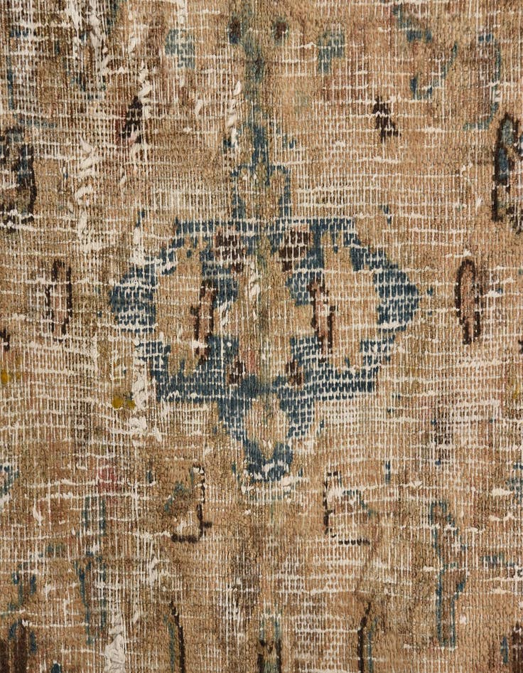 Detail image of 6' 1 x 8' 9  Hand Knotted Ultra Vintage Persian Wool Rug