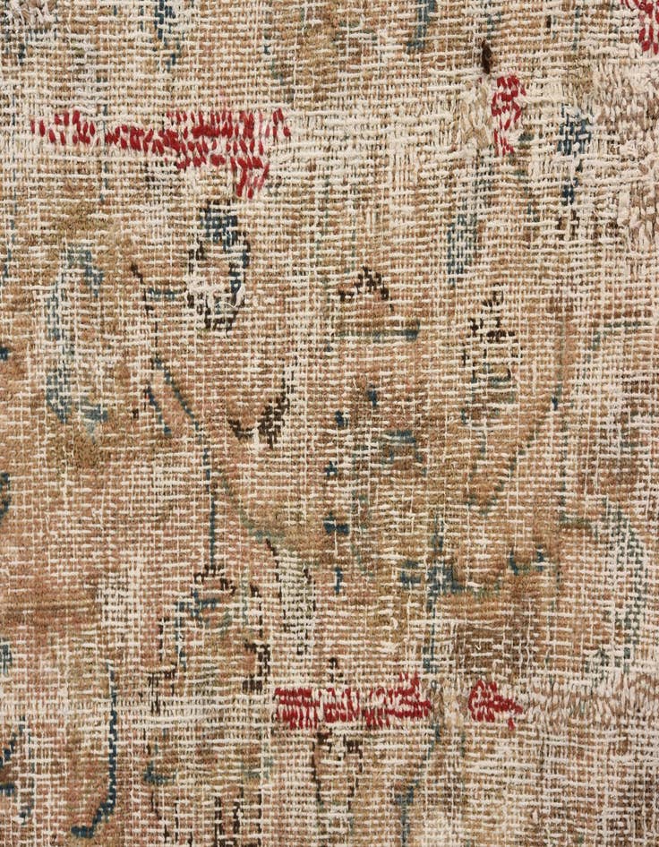 Detail image of 6' 1 x 8' 9  Hand Knotted Ultra Vintage Persian Wool Rug