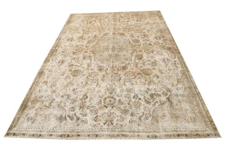 Detail image of 7' 1 x 10' 7 Hand Knotted Ultra Vintage Persian Wool Rug