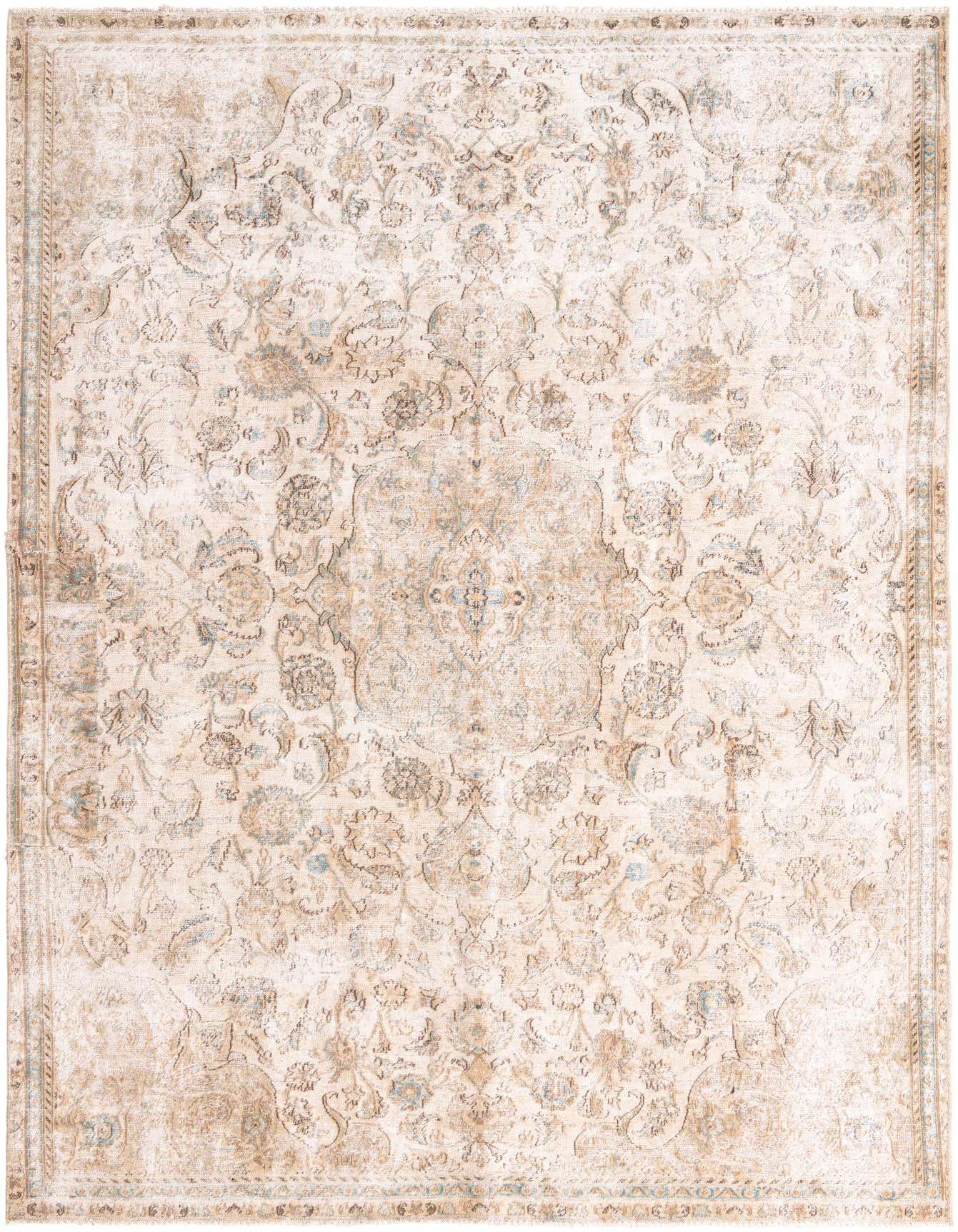 Primary image 7' 1 x 10' 7  Hand Knotted Ultra Vintage Persian Wool Rug