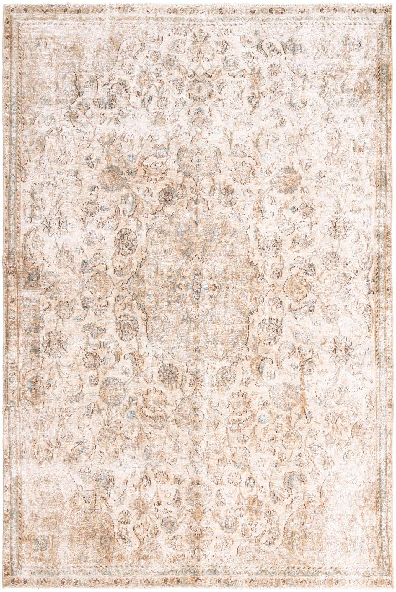 7' 1 x 10' 7 Hand Knotted Ultra Vintage Persian Wool Rug