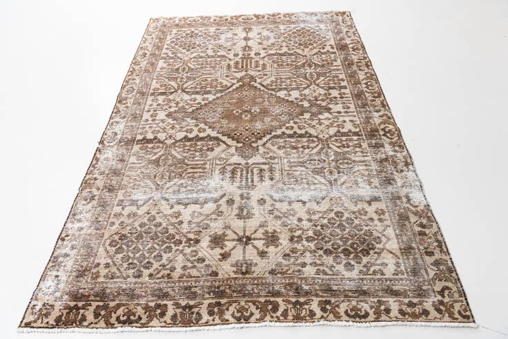 Detailansicht von 185cm x 275cm Handgeknüpft Ultra Vintage Persisch Wolle Teppich