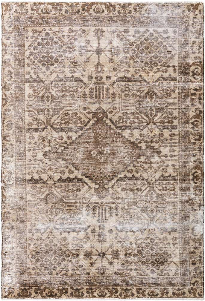 185cm x 275cm Handgeknüpft Ultra Vintage Persisch Wolle Teppich