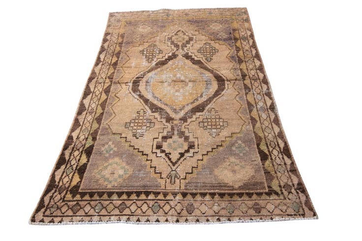 Detail image of 4' 5 x 7' 7 Hand Knotted Ultra Vintage Persian Wool Rug
