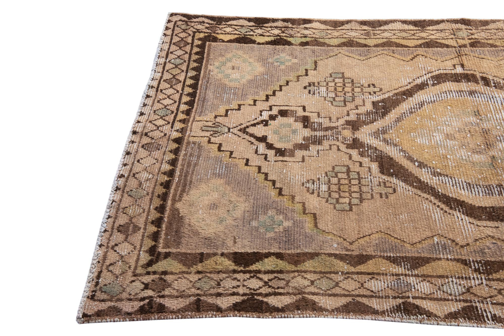 4' 5 x 7' 7 Hand Knotted Ultra Vintage Persian Wool Rug