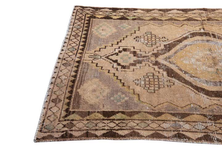 4' 5 x 7' 7 Hand Knotted Ultra Vintage Persian Wool Rug