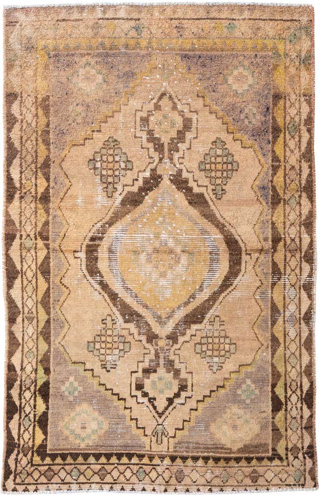 4' 5 x 7' 7 Hand Knotted Ultra Vintage Persian Wool Rug
