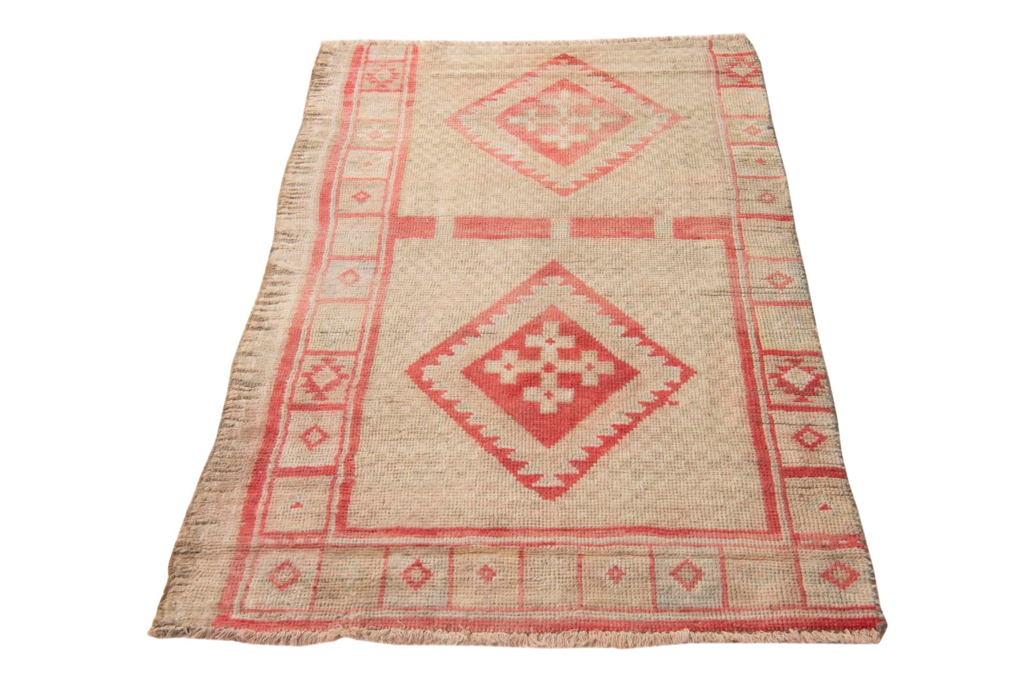 2' 9 x 4' 5 Hand Knotted Ultra Vintage Persian Wool Rug