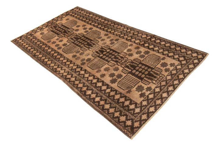 3' 5 x 6' 3 Hand Knotted Ultra Vintage Persian Wool Rug