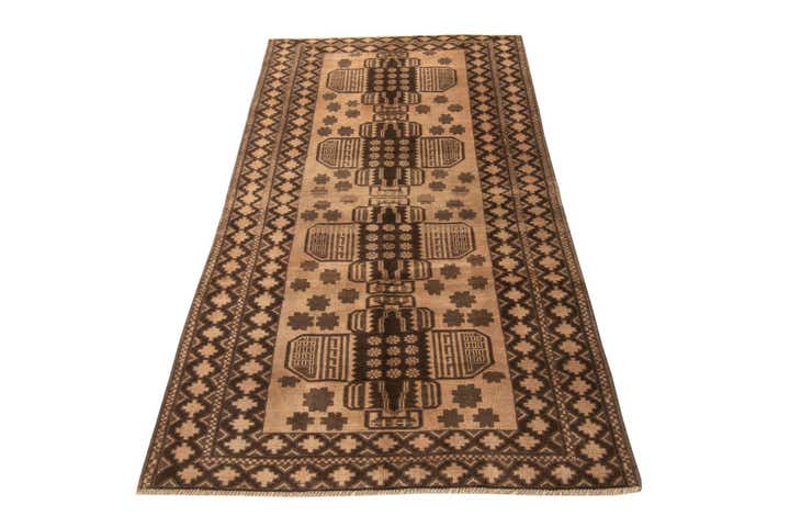 3' 5 x 6' 3 Hand Knotted Ultra Vintage Persian Wool Rug