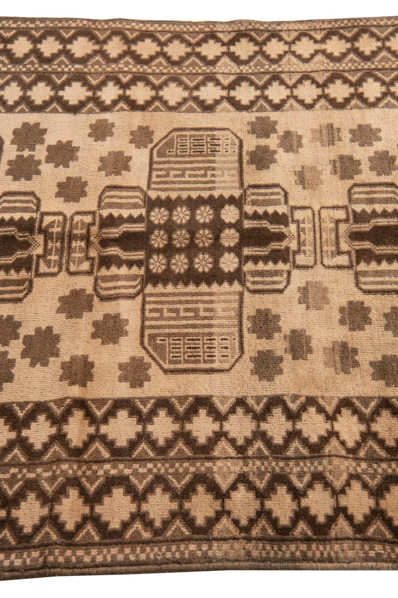 3' 5 x 6' 3 Hand Knotted Ultra Vintage Persian Wool Rug