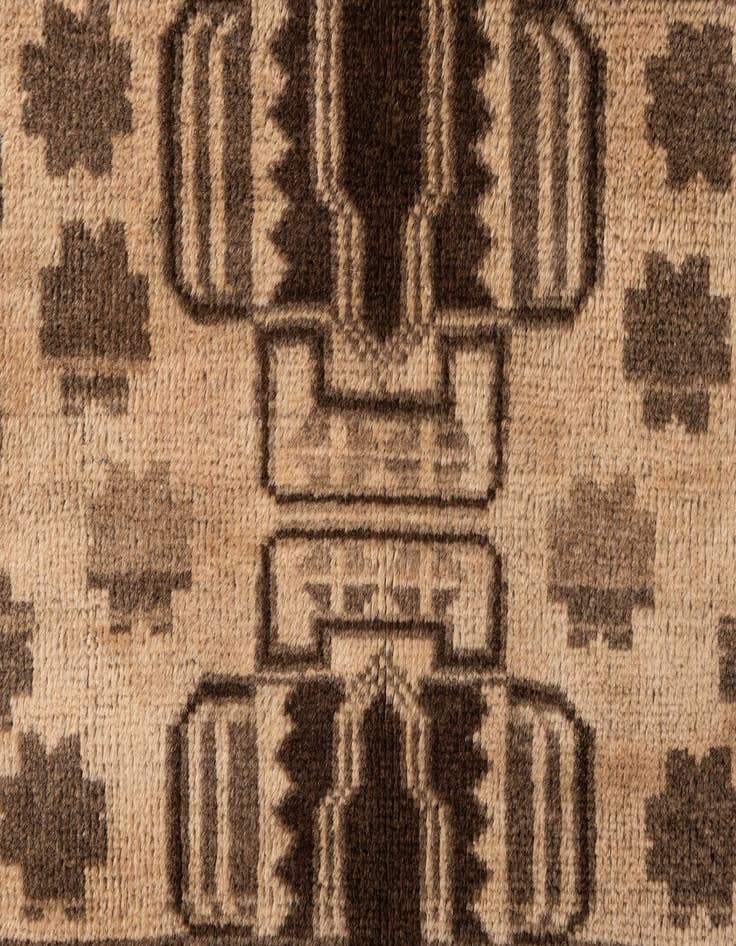 Detail image of 3' 5 x 6' 3  Hand Knotted Ultra Vintage Persian Wool Rug