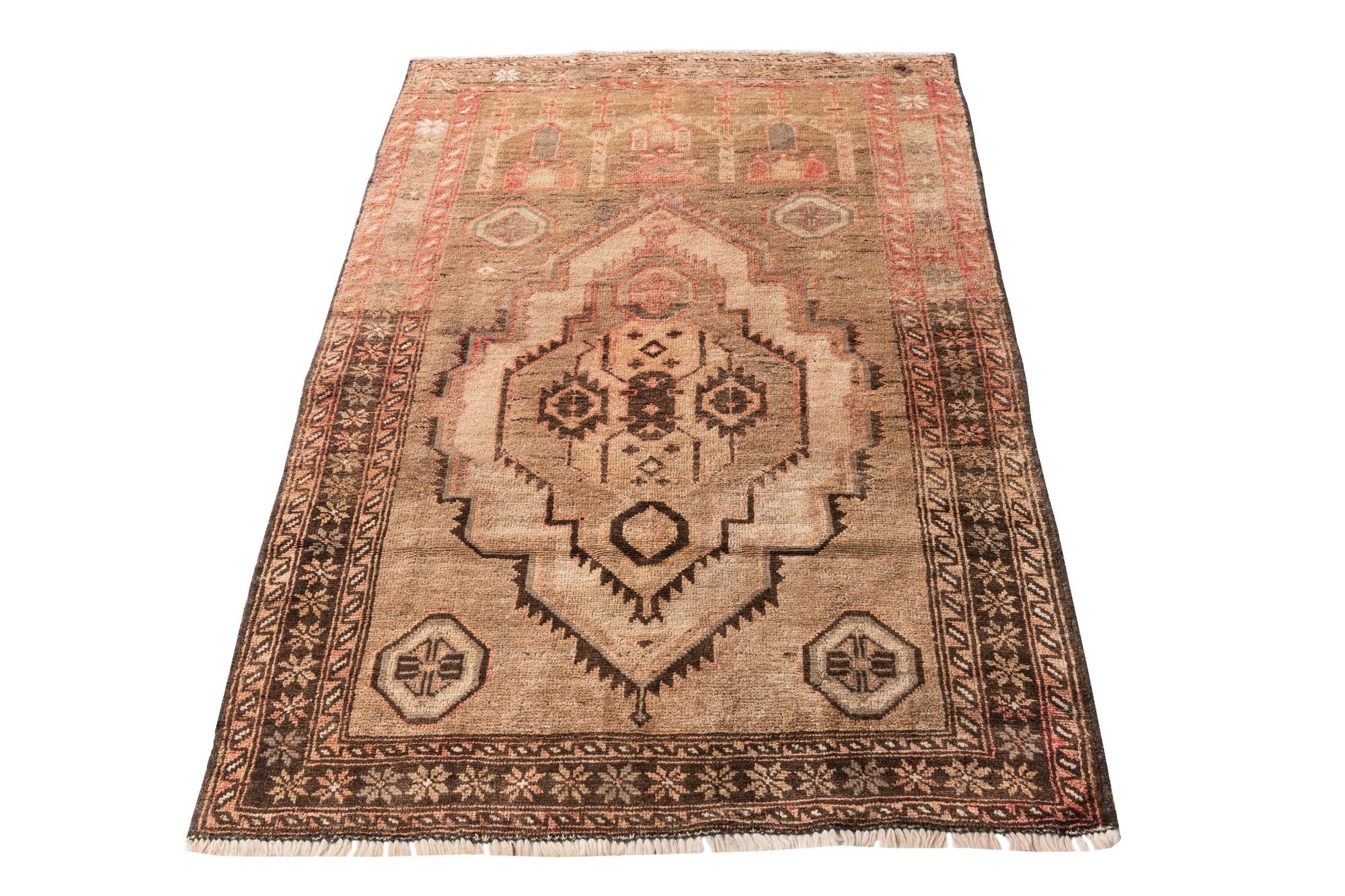 3' 5 x 5' 3 Hand Knotted Ultra Vintage Persian Wool Rug