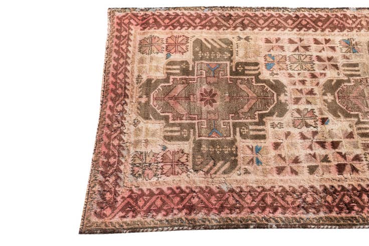 Detail image of 2' 10 x 4' 3 Hand Knotted Ultra Vintage Persian Wool Rug