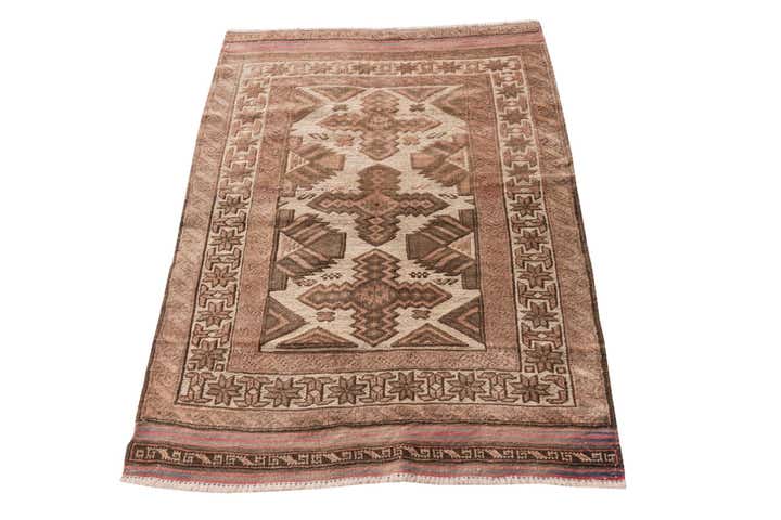 2' 10 x 4' 3 Hand Knotted Ultra Vintage Persian Wool Rug