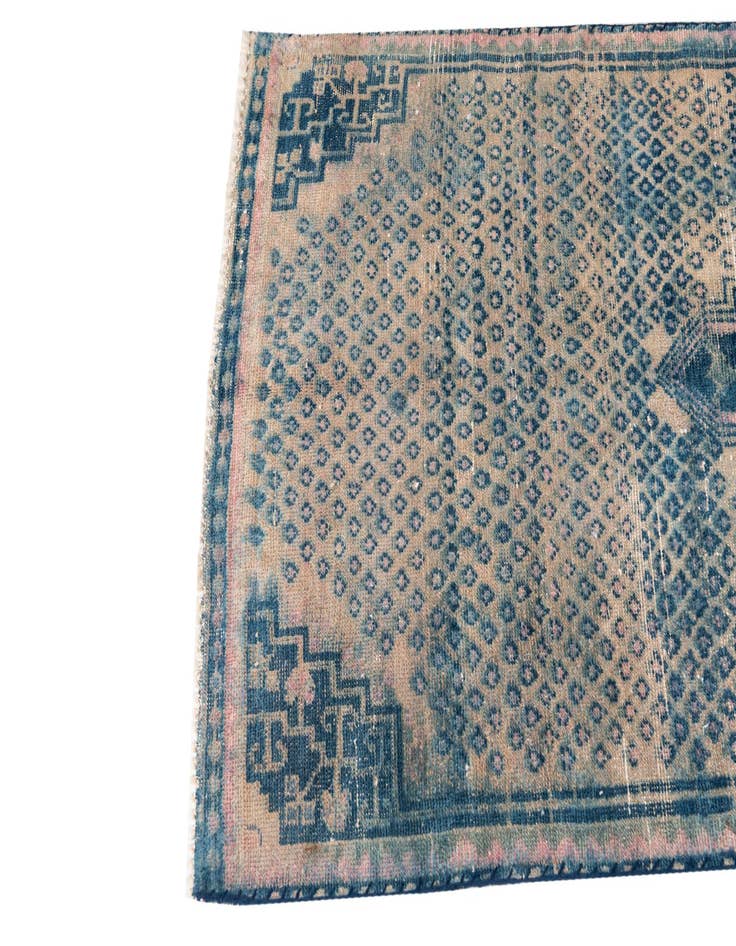 Detail image of 2' 10 x 5' 9  Hand Knotted Ultra Vintage Persian Wool Rug